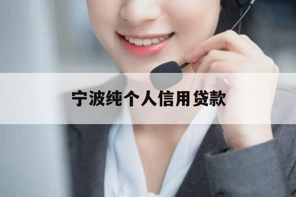 宁波纯个人信用贷款