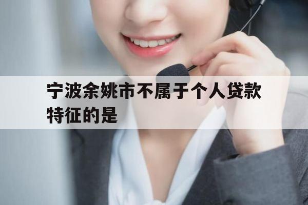 宁波余姚市不属于个人贷款特征的是